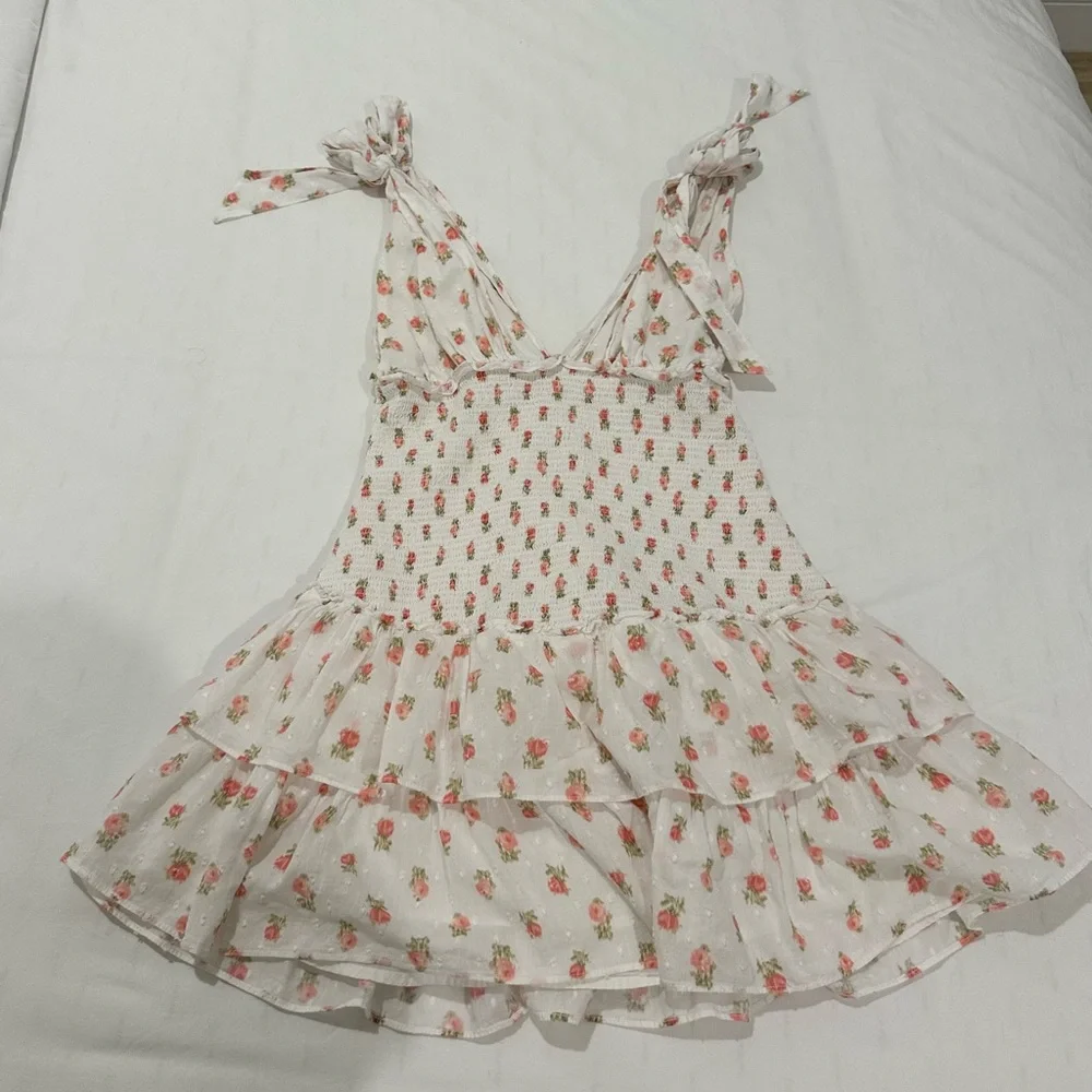 LoveShackFancy Rossi Floral Mini Dress (Small) - Picture 7 of 9